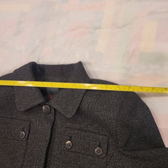 Grey Wool Skirt and Jacket Ladies Suit Grey Size 8 - Picture 14 of 16